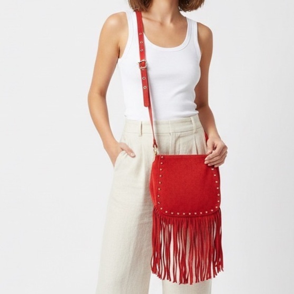Giuseppe Zanotti Suede Fringe-Trimmed‎ Bag